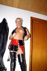 Sheilagirl. Red and Black PVC and my whip Free Pic 6