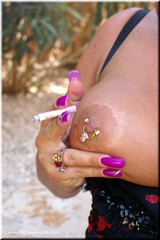 Sheilagirl. Black Nylons and a cigarette Free Pic 6