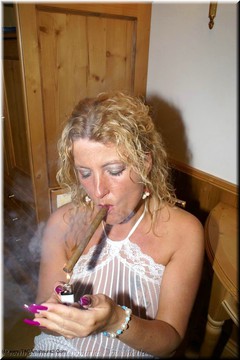 Sheilagirl - White Nylons and a Big Cigar Free Pic 2