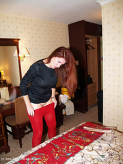 April Love. Red Pantyhose Free Pic 14