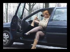 Kirsty in Panties - Car Flashing Kirsty Free Pic 2