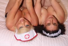 DivineMilfs. Lesbian Nurses Dimonty and Cheekydee Free Pic 6