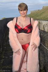 DivineMilfs. Dimonty flashing in a fur coat Free Pic 15