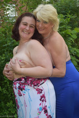 DivineMilfs. Dimonty and cheekyDee get topless in the garden Free Pic 8