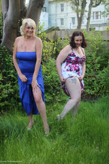 DivineMilfs. Dimonty and cheekyDee get topless in the garden Free Pic 13