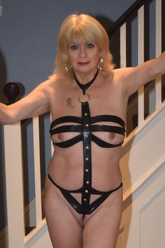 Leathettes - Mature MILF Dimonty in strappy lingerie pt 2 Free Pic 3
