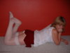Red skirt and panties