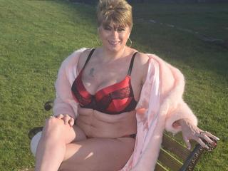 DivineMilfs - Dimonty flashing in a fur coat